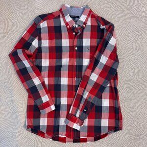 Tommy Hilfiger Classic Fit L/S Button Down Shirt Mens Large - Patriotic